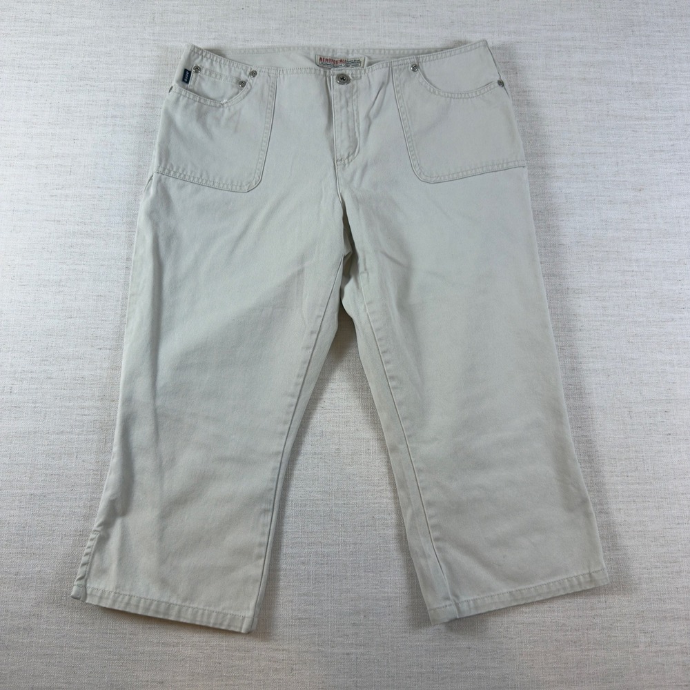 Aeropostale Vintage Khaki Capri Pants Womens Stone Beige Cropped Chinos 32x20